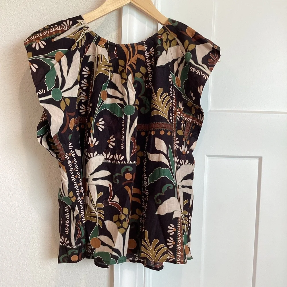 Anthropologie Velvet Graham Silk & Cotton Top - Picture 10 of 12